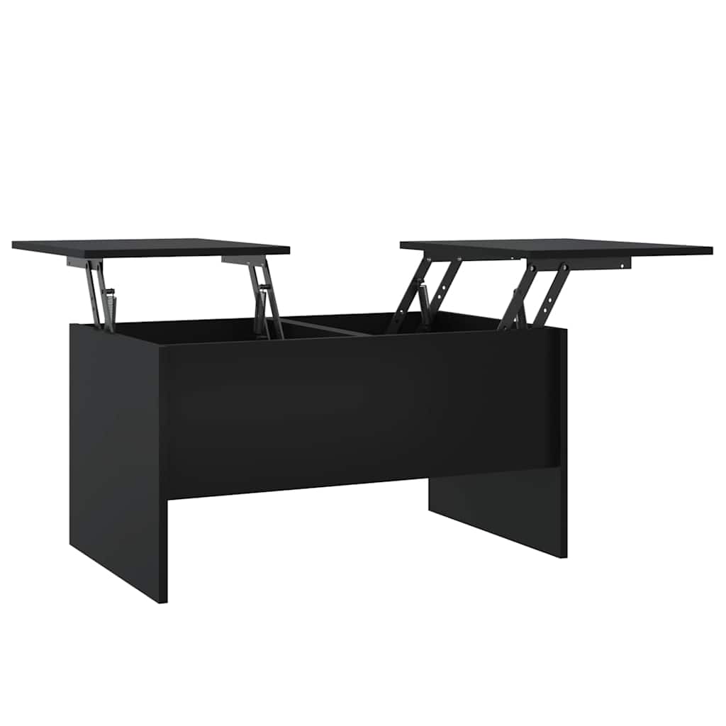 Vidaxl salontafel 80x50x42,5 cm bewerkt hout zwart