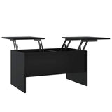 Vidaxl salontafel 80x50x42,5 cm bewerkt hout zwart