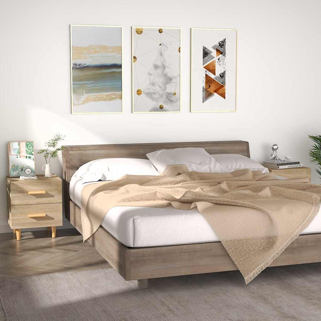 Vidaxl nachtkastjes 2 st 40x35x47,5 cm sonoma eikenkleurig