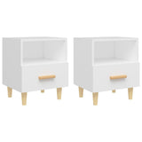 Vidaxl nachtkastjes 2 st 40x35x47 cm wit