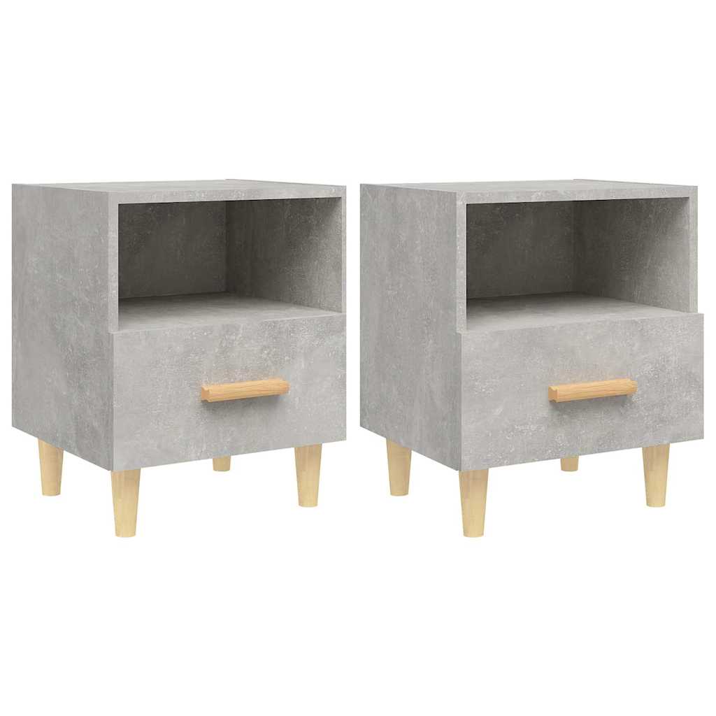 Vidaxl nachtkastjes 2 st 40x35x47 cm betongrijs