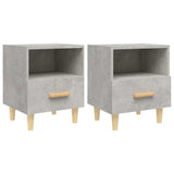 Vidaxl nachtkastjes 2 st 40x35x47 cm betongrijs