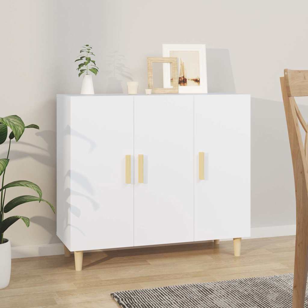 Vidaxl dressoir 90x34x80 cm bewerkt hout wit