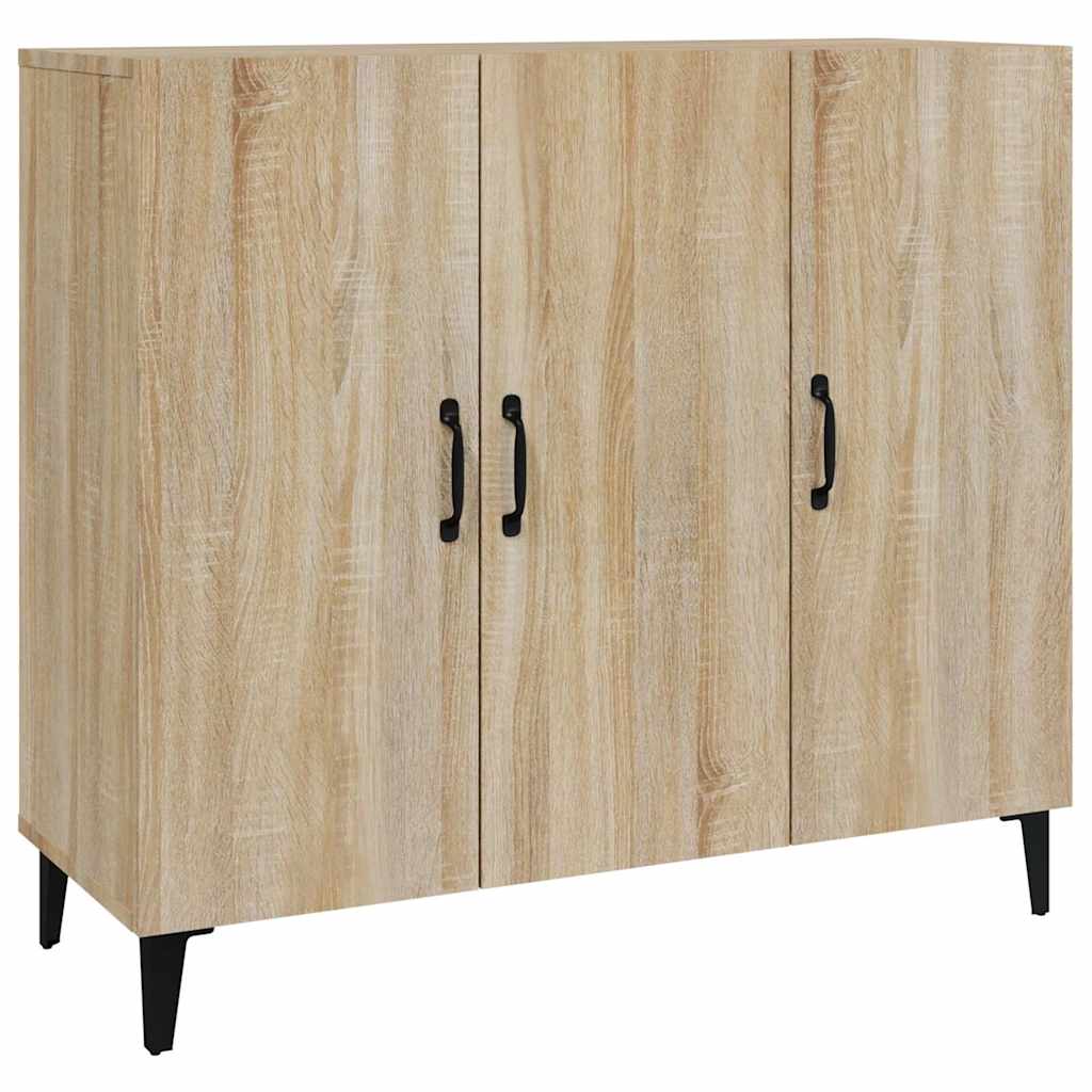 Vidaxl dressoir 90x34x80 cm bewerkt hout sonoma eikenkleurig