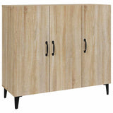 Vidaxl dressoir 90x34x80 cm bewerkt hout sonoma eikenkleurig