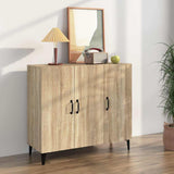 Vidaxl dressoir 90x34x80 cm bewerkt hout sonoma eikenkleurig