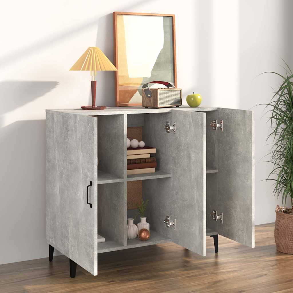 Vidaxl dressoir 90x34x80 cm bewerkt hout betongrijs