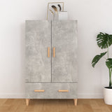 Vidaxl hoge kast 70x31x115 cm bewerkt hout betongrijs