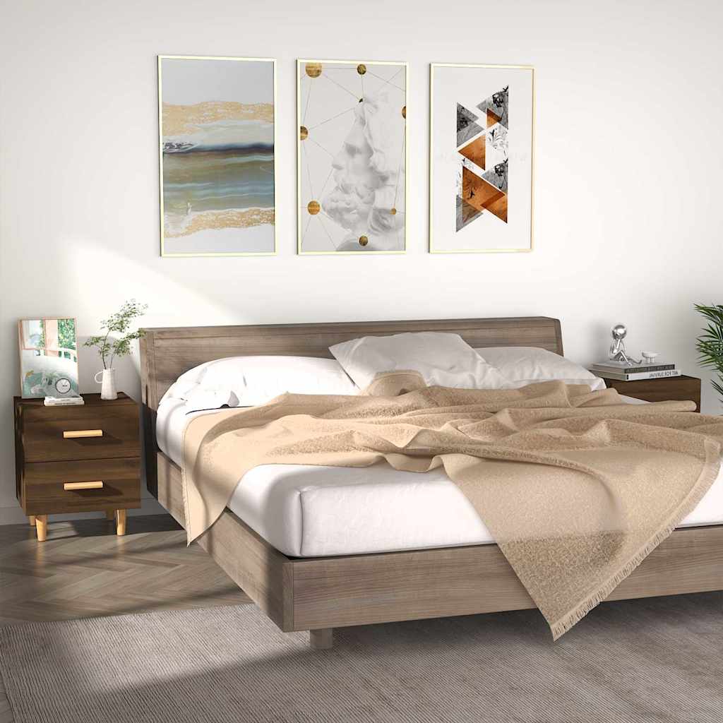 Vidaxl nachtkastjes 2 st 40x35x47,5 cm bruin eikenkleur