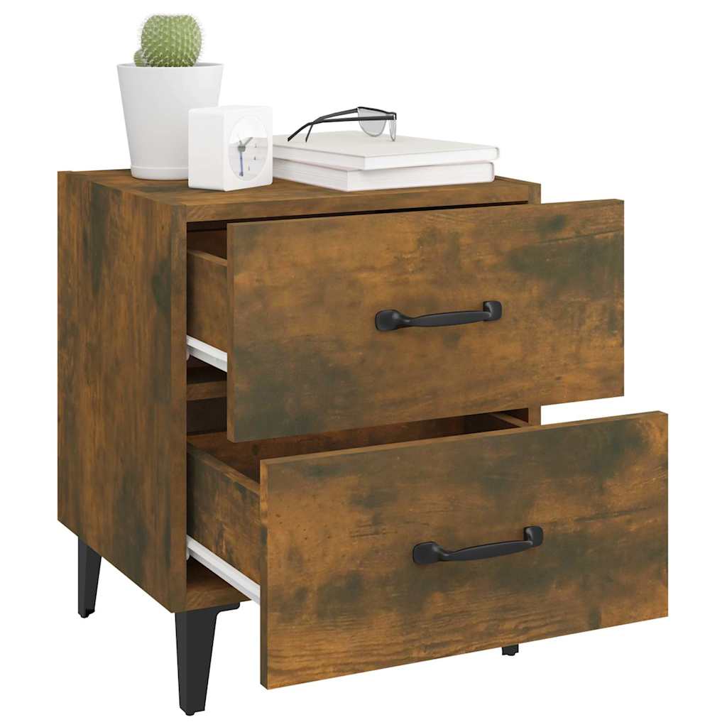 Vidaxl nachtkastjes 2 st 40x35x47,5 cm gerookt eikenkleurig