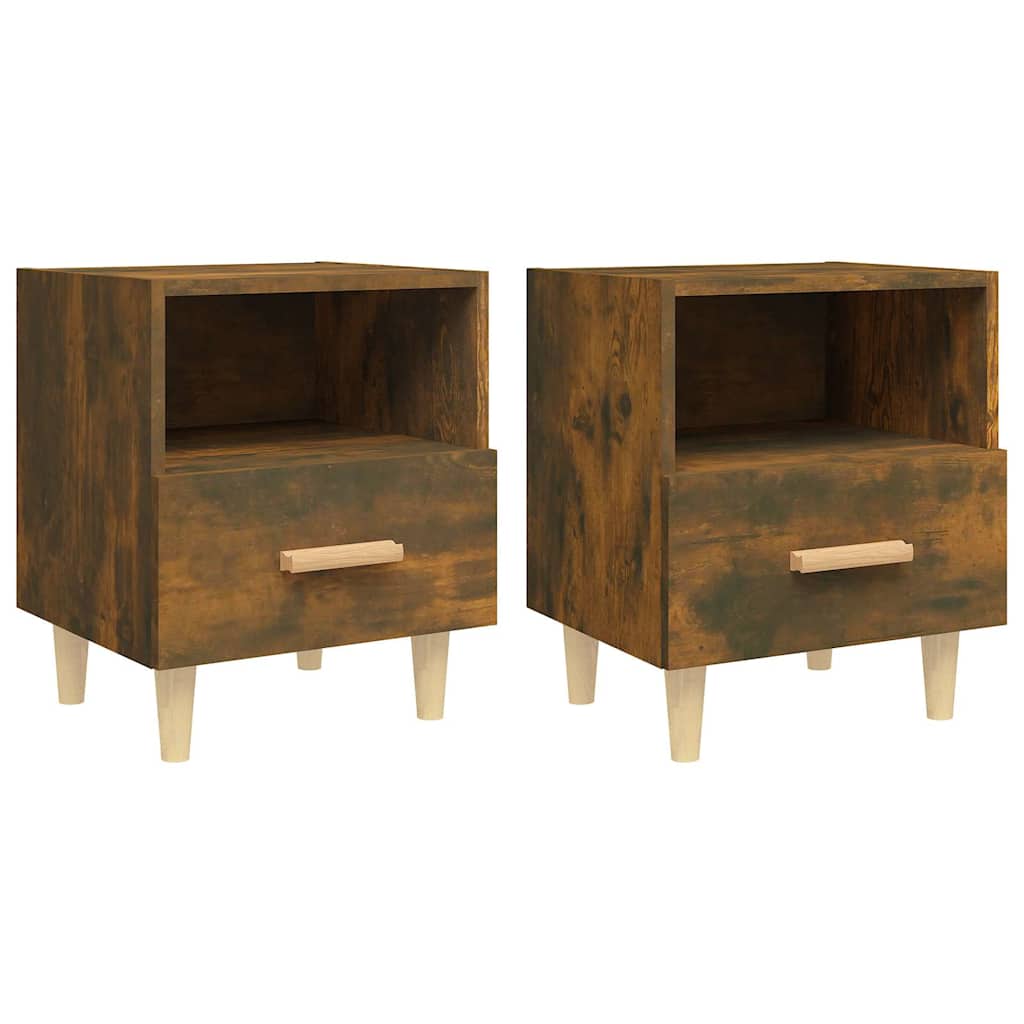 Vidaxl nachtkastjes 2 st 40x35x47 cm gerookt eikenkleurig