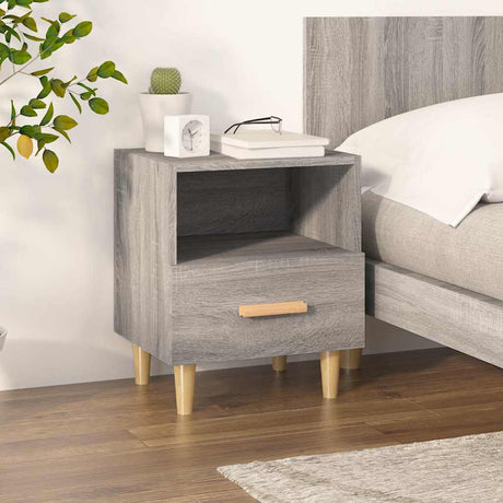 Vidaxl nachtkastje 40x35x47 cm grijs sonoma eikenkleurig