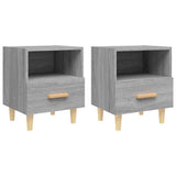 Vidaxl nachtkastjes 2 st 40x35x47 cm grijs sonoma eikenkleurig
