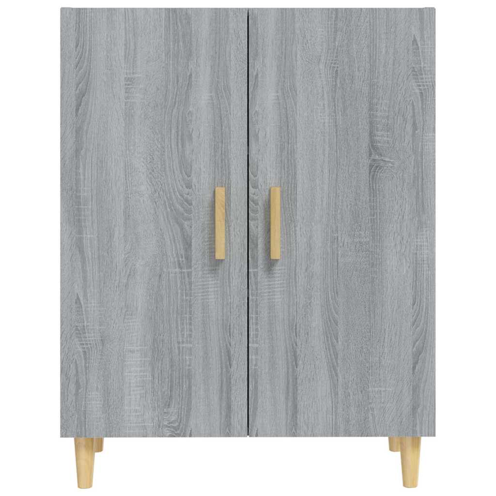 Vidaxl dressoir 70x34x90 cm bewerkt hout grijs sonoma eikenkleurig