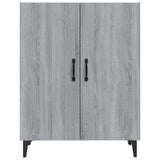Vidaxl dressoir 70x34x90 cm bewerkt hout grijs sonoma eikenkleurig