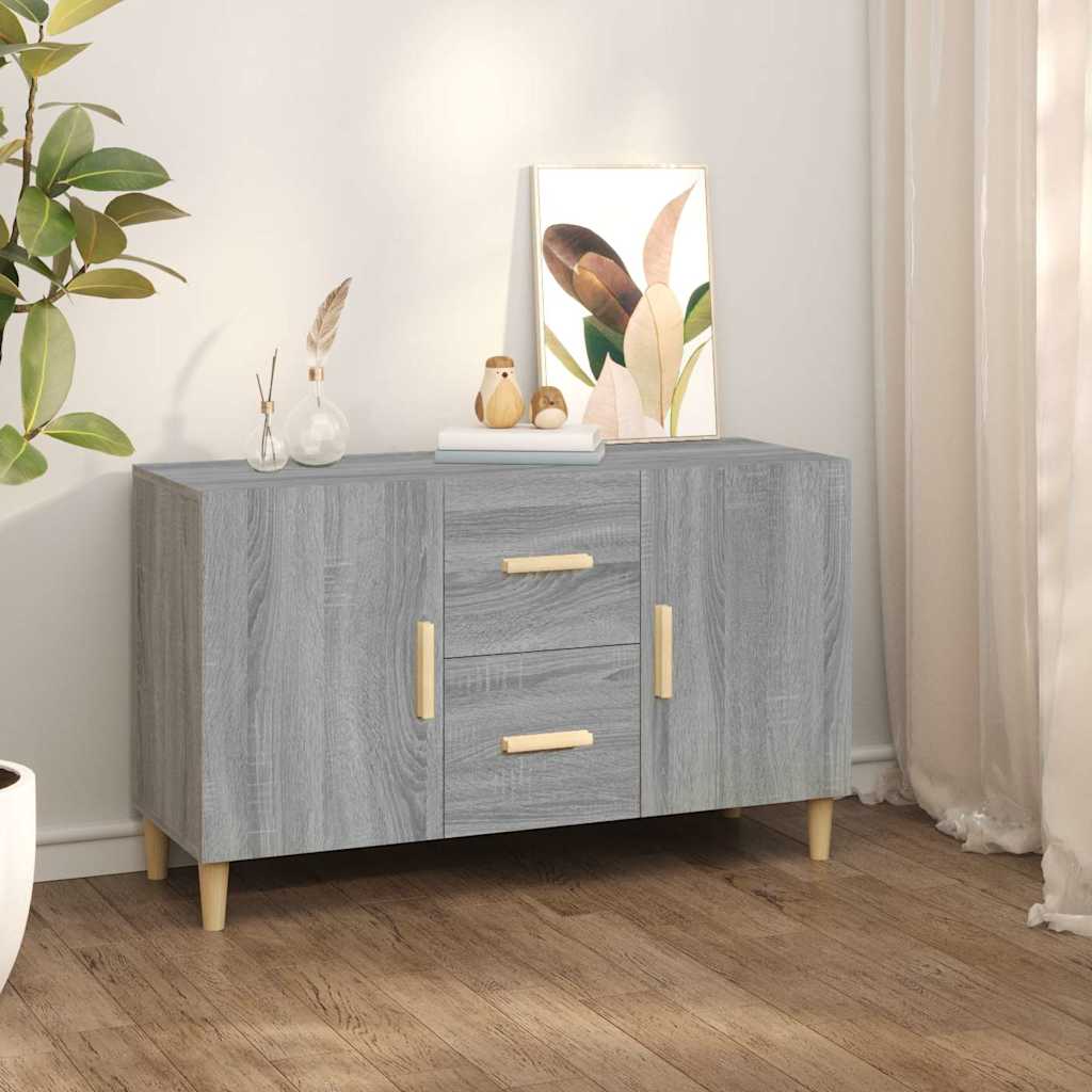 Vidaxl dressoir 100x36x60 cm bewerkt hout grijs sonoma eikenkleurig