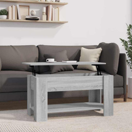 Vidaxl salontafel 101x49x52 cm bewerkt hout grijs sonoma eikenkleurig
