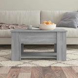 Vidaxl salontafel 79x49x41 cm bewerkt hout grijs sonoma eikenkleurig