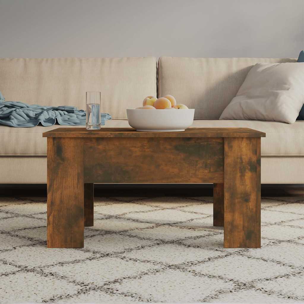 Vidaxl salontafel 79x49x41 cm bewerkt hout gerookt eikenkleurig