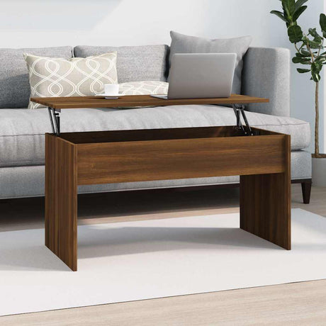 Vidaxl salontafel 102x50,5x52,5 cm bewerkt hout bruin eikenkleur