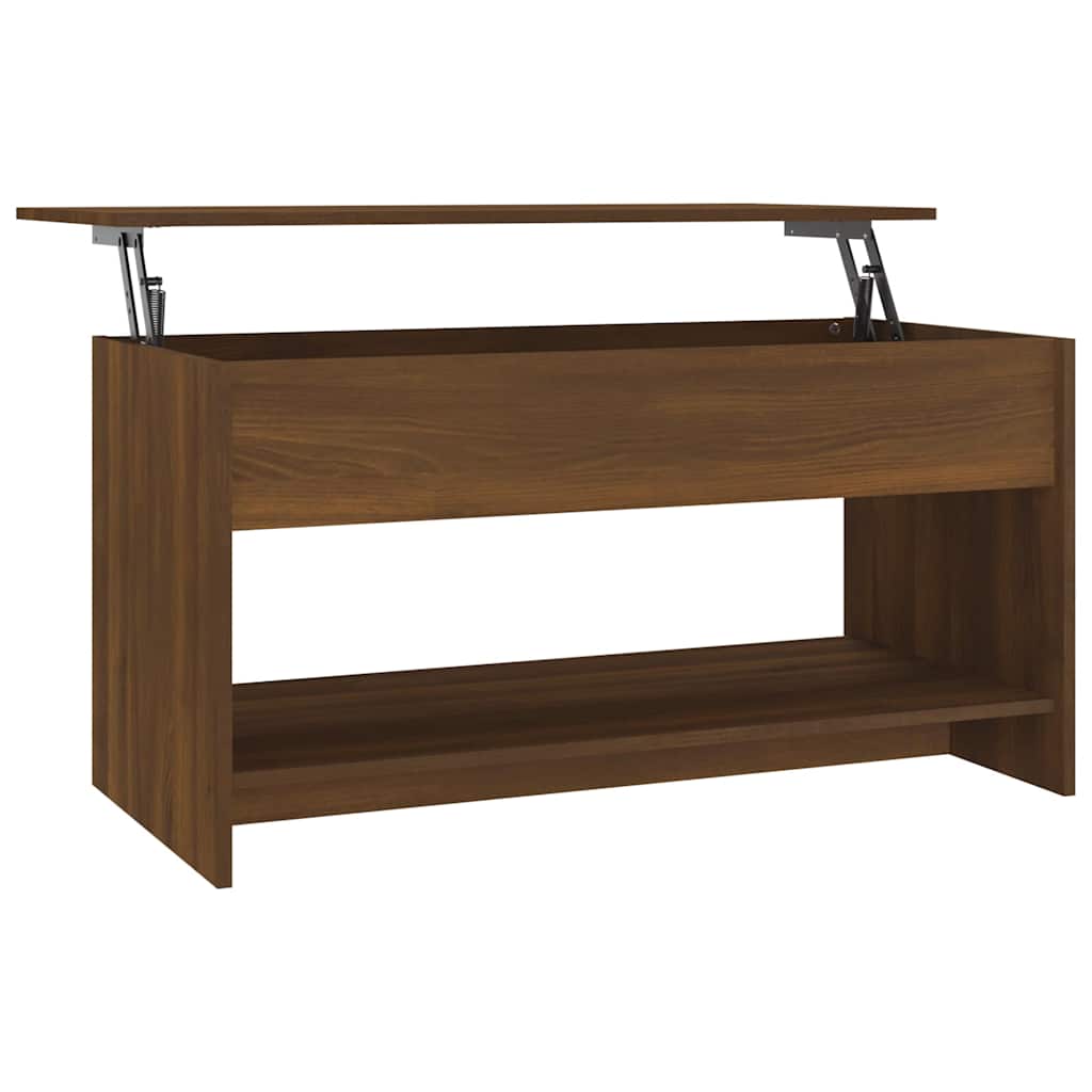 Vidaxl salontafel 102x50x52,5 cm bewerkt hout bruin eikenkleur