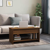 Vidaxl salontafel 102x50x52,5 cm bewerkt hout bruin eikenkleur