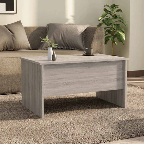 Vidaxl salontafel 80x50x42,5 cm bewerkt hout grijs sonoma eikenkleurig