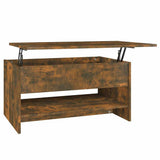 Vidaxl salontafel 80x50x40 cm bewerkt hout gerookt eikenkleurig
