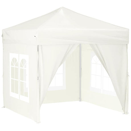 Vidaxl Partytent faltbar mit Seitenwänden 2x2 M cremefarben -gepflegt
