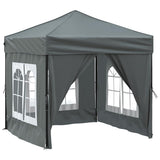Vidaxl partytent faltbar mit Seitenwänden 2x2 m Anthrazit -gelenkt