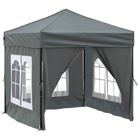 Vidaxl partytent faltbar mit Seitenwänden 2x2 m Anthrazit -gelenkt