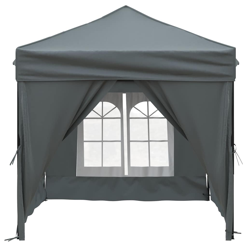 Vidaxl partytent faltbar mit Seitenwänden 2x2 m Anthrazit -gelenkt