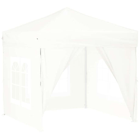 Vidaxl Partytent faltbar mit Seitenwänden 2x2 m weiß