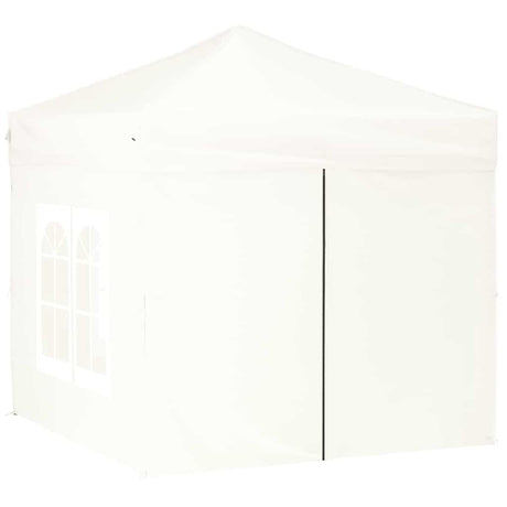 Vidaxl Partytent faltbar mit Seitenwänden 2x2 m weiß