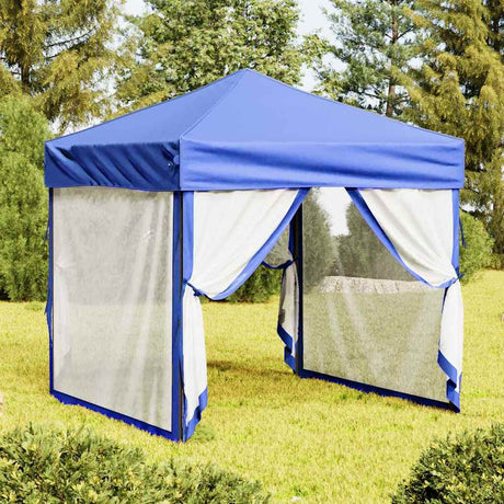 Vidaxl Partytent faltbar mit Seitenwänden 2x2 m blau