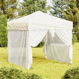 Vidaxl Partytent faltbar mit Seitenwänden 2x2 M cremefarben -gepflegt