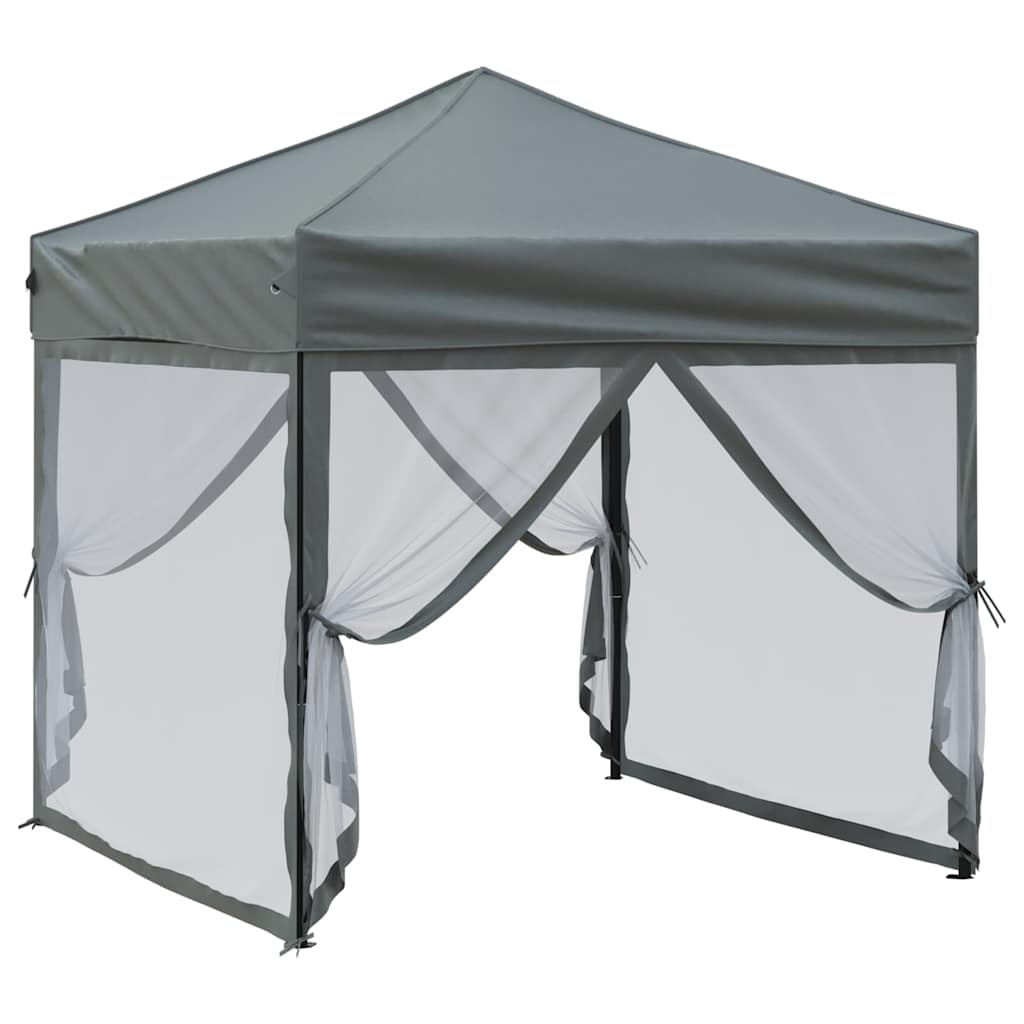 Vidaxl partytent faltbar mit Seitenwänden 2x2 m Anthrazit -gelenkt