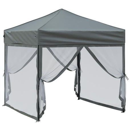 Vidaxl partytent faltbar mit Seitenwänden 2x2 m Anthrazit -gelenkt