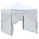 Vidaxl Partytent faltbar mit Seitenwänden 2x2 m weiß