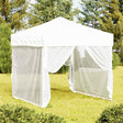 Vidaxl Partytent faltbar mit Seitenwänden 2x2 m weiß