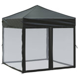 Vidaxl Partytent faltbar mit Seitenwänden 2x2 m schwarz