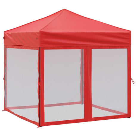 Vidaxl Partytent faltbar mit Seitenwänden 2x2 m rot