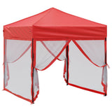 Vidaxl Partytent faltbar mit Seitenwänden 2x2 m rot