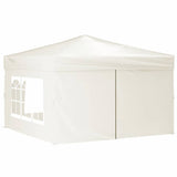 Vidaxl Partytent faltbar mit Seitenwänden 3x3 M cremefarben -gepflegt