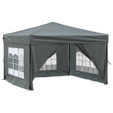 Vidaxl Partytent faltbar mit Seitenwänden 3x3 m Anthrazit -gelenkt