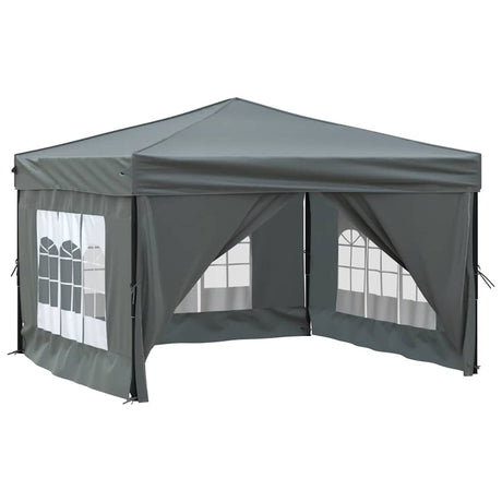 Vidaxl Partytent faltbar mit Seitenwänden 3x3 m Anthrazit -gelenkt