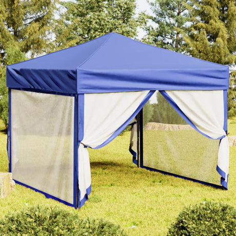 Vidaxl Partytent faltbar mit Seitenwänden 3x3 m blau