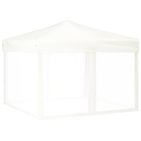 Vidaxl Partytent faltbar mit Seitenwänden 3x3 m weiß