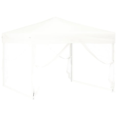Vidaxl Partytent faltbar mit Seitenwänden 3x3 m weiß