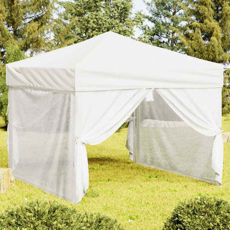Vidaxl Partytent faltbar mit Seitenwänden 3x3 m weiß